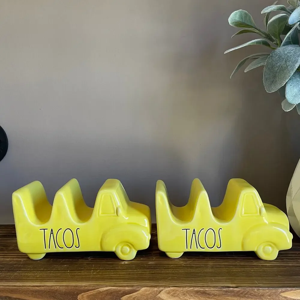 NWOT Rae Dunn 2 taco holder trucks